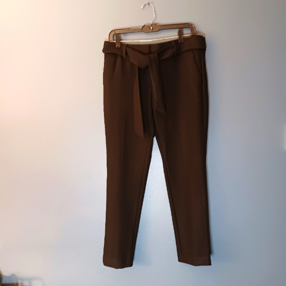 Loft Size 4 Black pant with Belt Tie NWT
